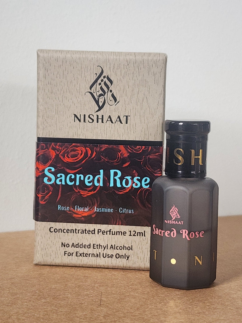 Sacred Rose alcohol-free attar perfume 12ml by Nishaat Australia