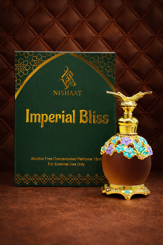 Imperial Bliss perfume bottle by Nishaat Australia