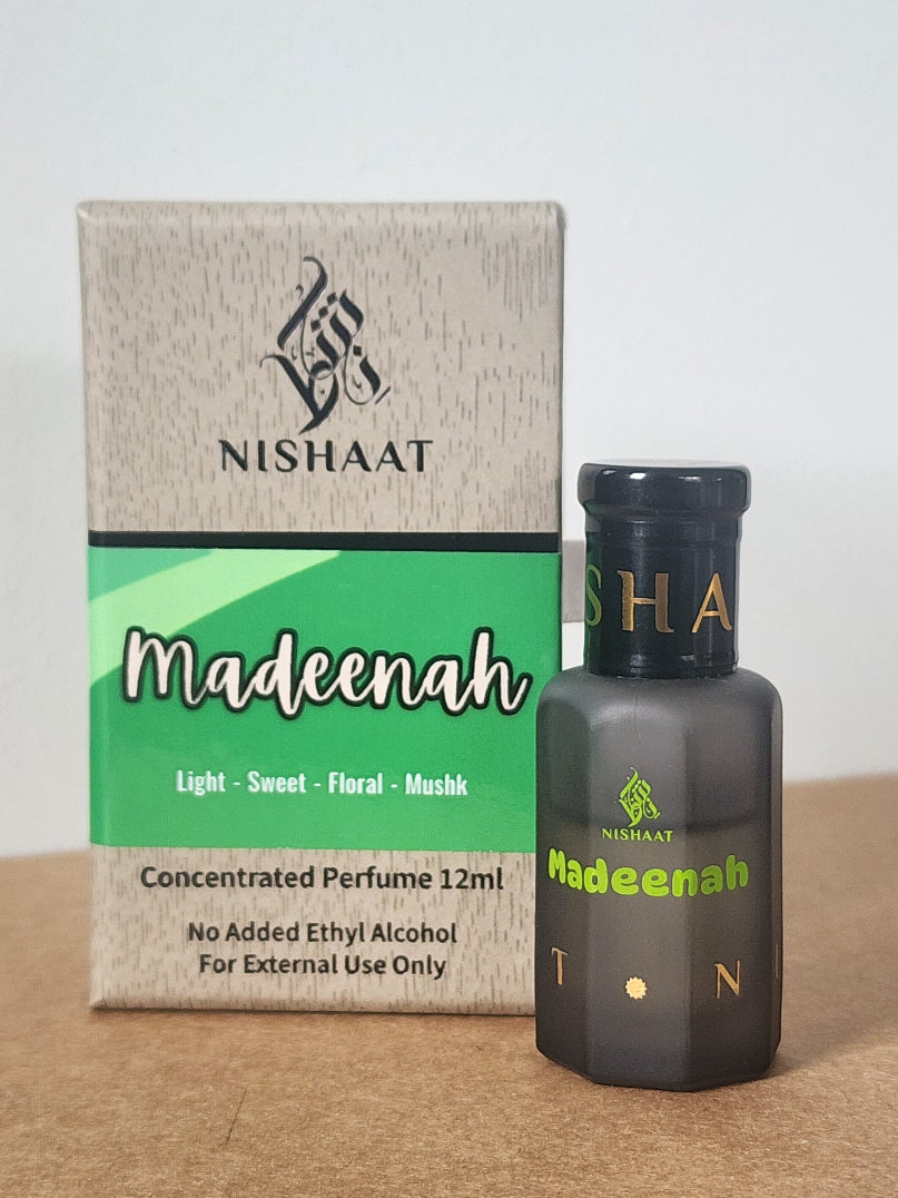 Madeenah alcohol-free attar perfume 12ml by Nishaat Australia