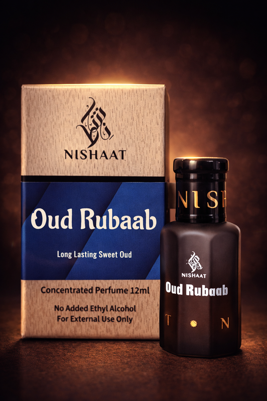 Oud Rubaab alcohol-free attar perfume 12ml by Nishaat Australia