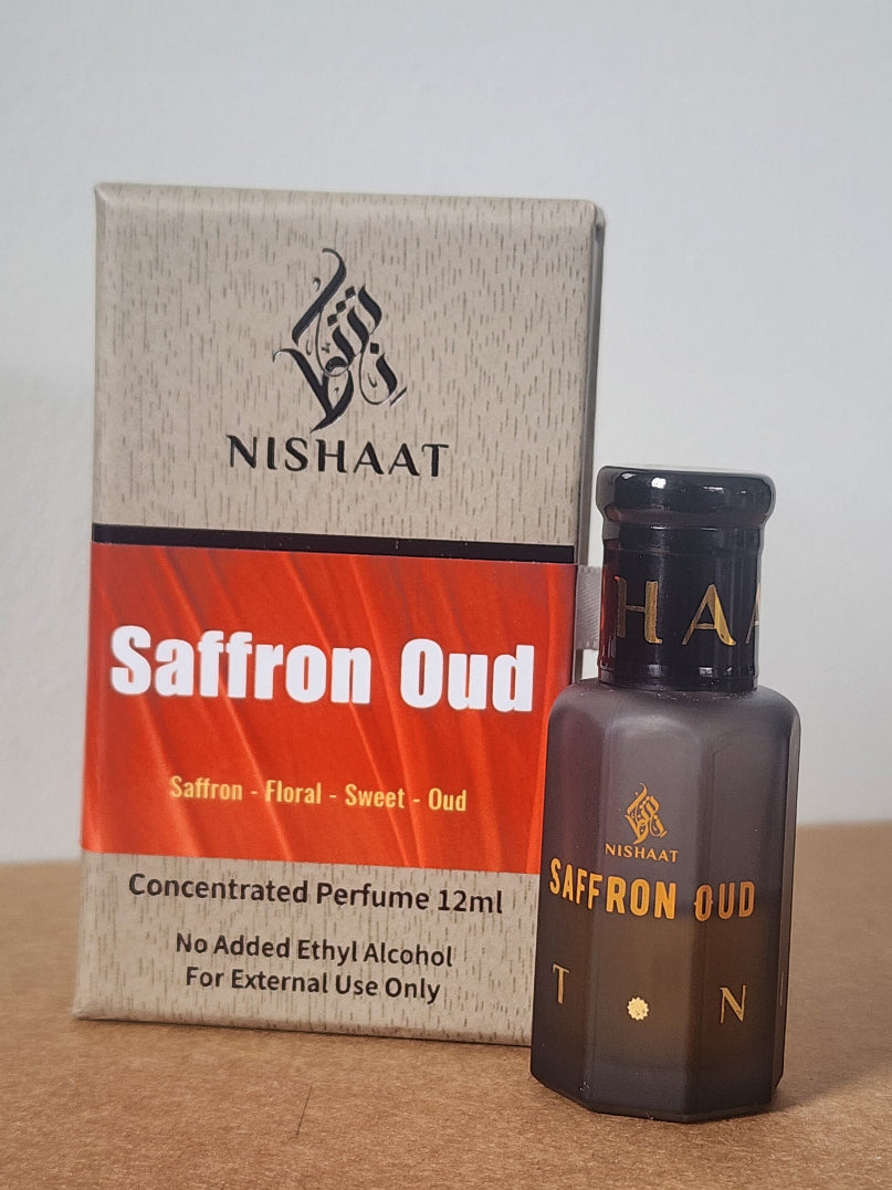 Saffron Oud alcohol-free attar perfume 12ml by Nishaat Australia