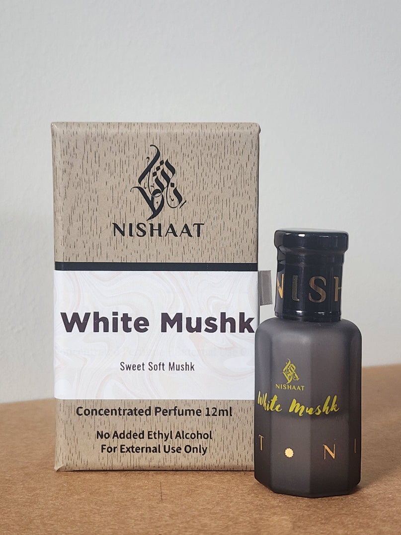 White Mushk alcohol-free attar perfume 12ml by Nishaat Australia
