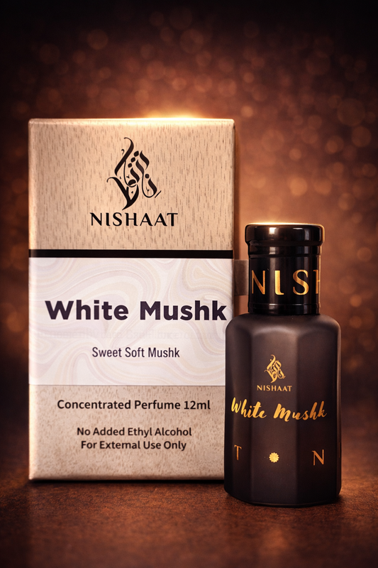 White Mushk alcohol-free attar perfume 12ml by Nishaat Australia