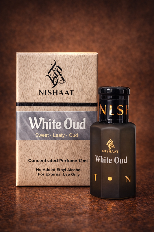 White Oud alcohol-free attar perfume 12ml by Nishaat Australia